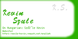 kevin szule business card